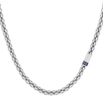 Ανδρικό κολιέ Tommy Hilfiger 2790524, με στοιχείο ενσωματομένο στην αλυσίδα κατασκευασμένο από χειρουργικό ατσάλι σε ασημί χρώμα.